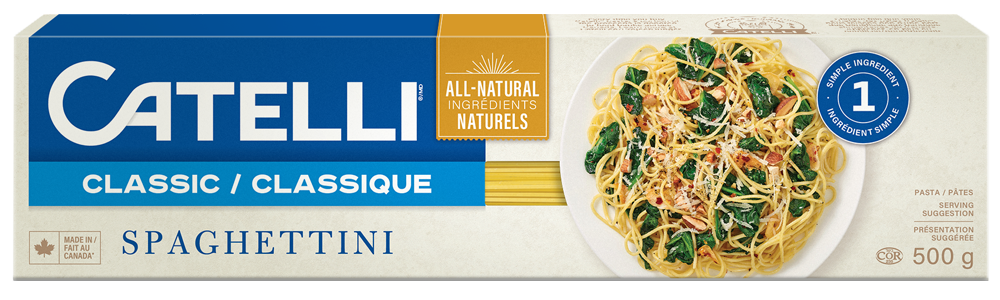 Spaghettini à l’ail, à l’huile d’olive et aux épinards