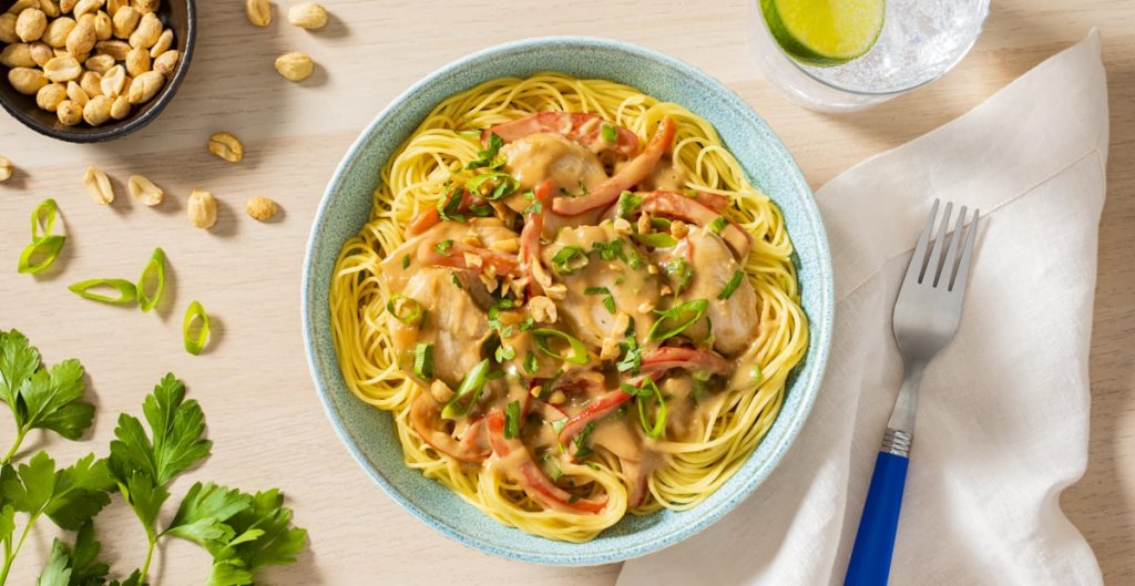 Vermicelli with Chicken in Peanut Sauce Catelli Pasta Recipes