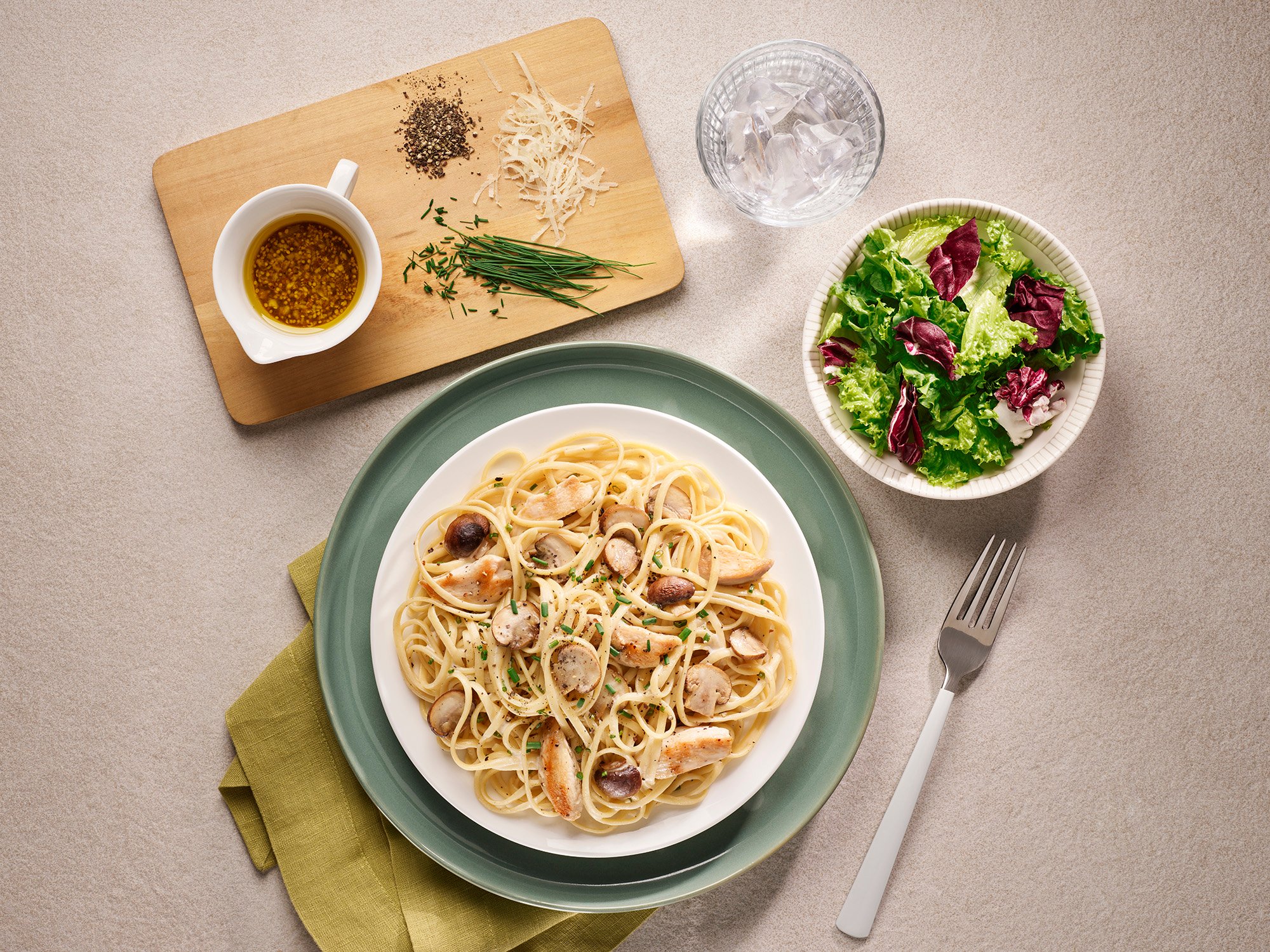 Chicken Mushroom Linguine Recipe