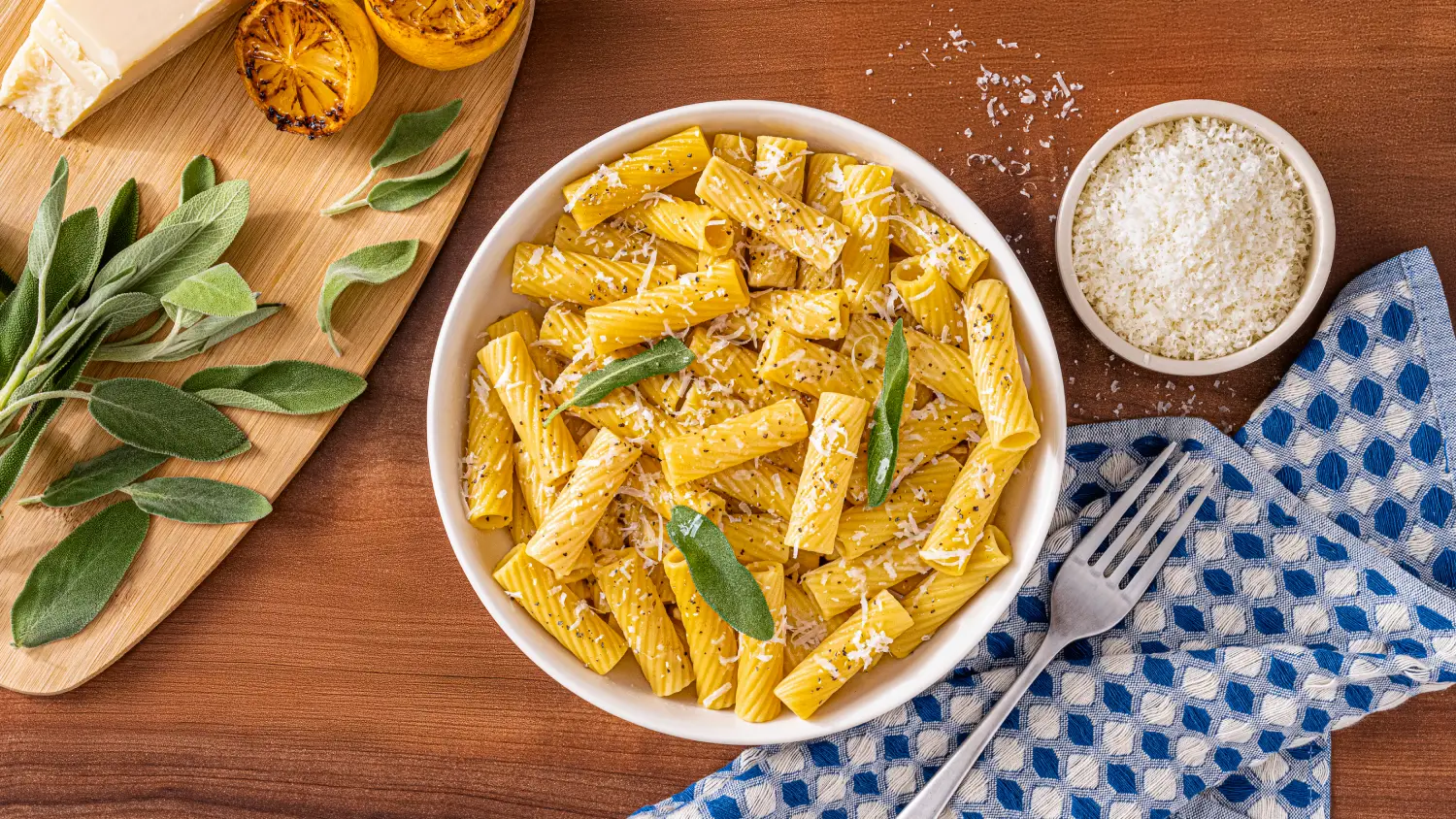RIGATONI BROWN BUTTER LEMON PASTA